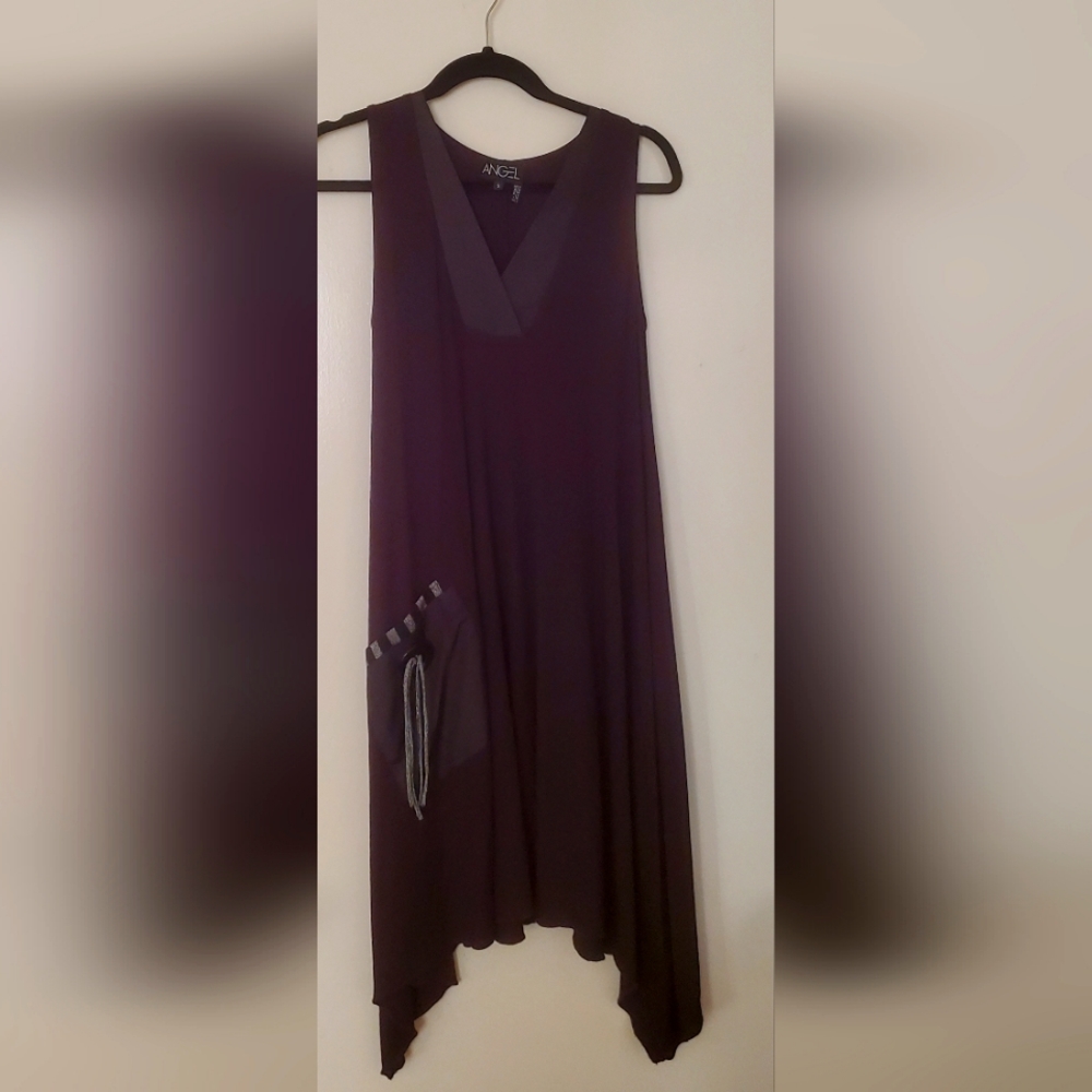 ANGEL Apparel Unique Black Dress. Made in Turkey.